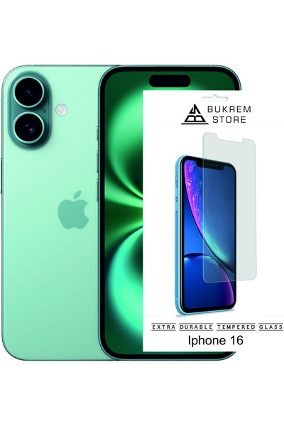 Store iPhone 16 Compatible Full Covering Transparent Unbreakable Tempered Gla...