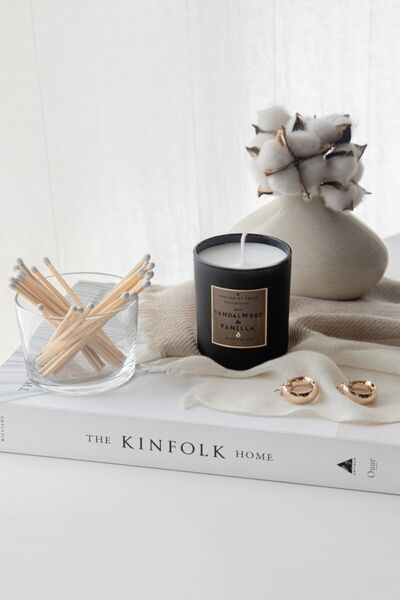 Mois Candle Sandalwood Vanilya Kokulu Dekoratif Bardak Mum - Sandal Ağacı, Sa...