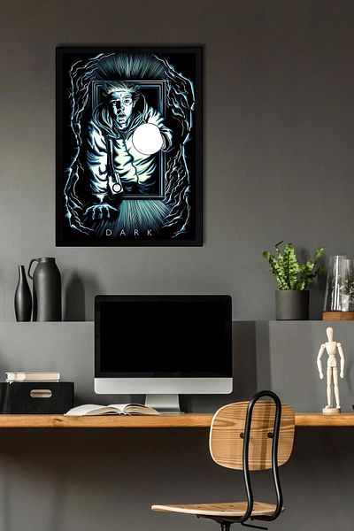 Saturn Tablou înrămat cu serie întunecată - Tablou poster