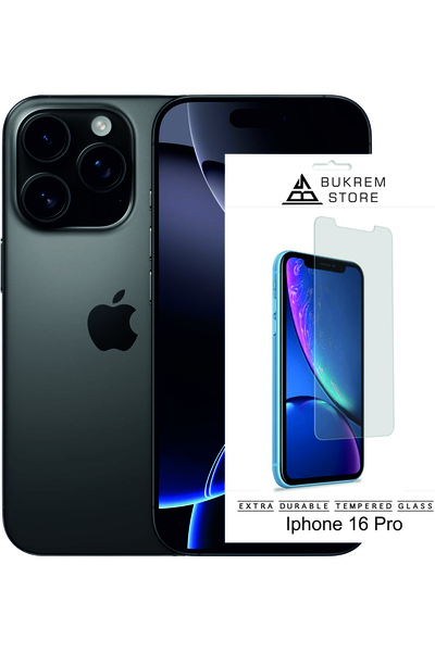 Store iPhone 16 Pro Compatible Full Covering Transparent Unbreakable Tempered...