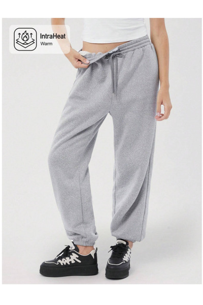 CAONNES Μεγάλο μέγεθος γκρι JOGGER αθλητική φόρμα και παντελόνι - 2 κλωστές π...