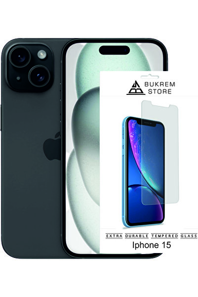 Store iPhone 15 Compatible Full Coverage Transparent Shatterproof Tempered Gl...