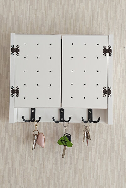 HKM Ticaret 35x40 Cm Dekoratif Sigorta Panosu! Anahtarlıklı Sigorta Saklama K...