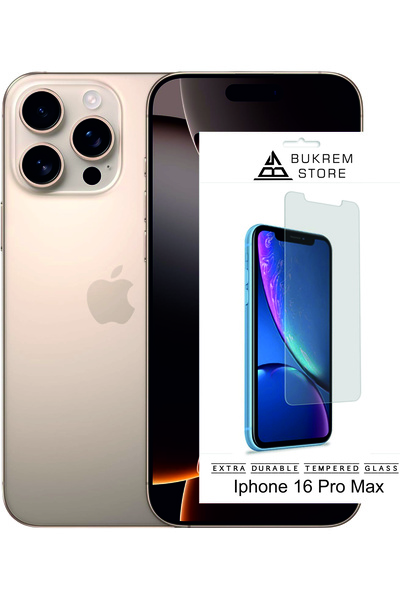 Store iPhone 16 Pro Max Compatible Full Coverage Clear Shatterproof Tempered ...