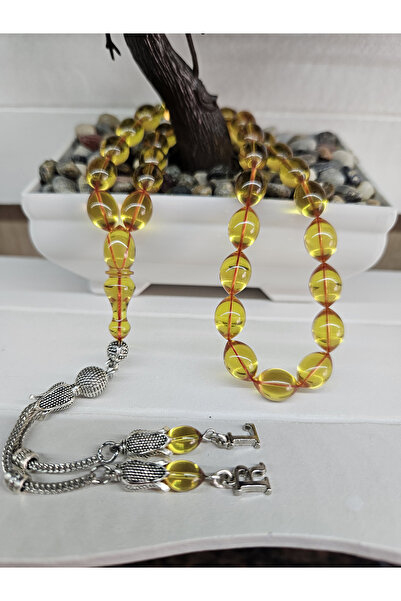 Zikir Tesbih Ateş Kehribar Tesbih, harfli Kişiye Özel Seri, Sıkma Kehribar Te...