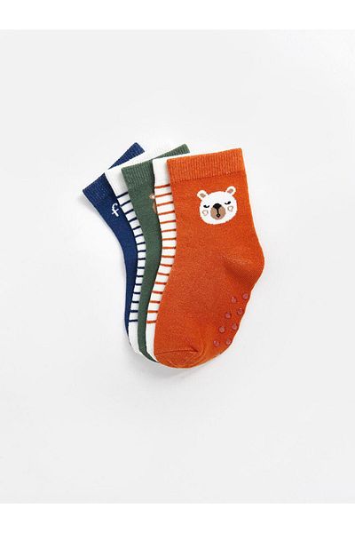 LC Waikiki Чорапи за бебешко момче с щампа LCW baby, 5 броя