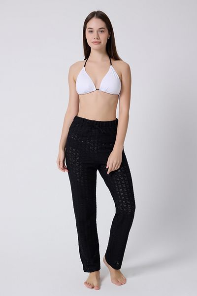 MY Wooft Black Summer Beach Pareo Swimsuit Bikini Bottom Pants