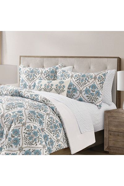 Orange Bed & Bath Blue Domburg | Double Bedding Set 8 Pieces 229 × 269 cm