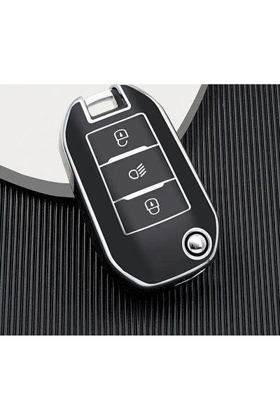 emii auto spare parts Peugeot 3008 208 308 508 Rifter Citroen C4 C4l Cactus C3 C6 C8 Key Case Black/grey