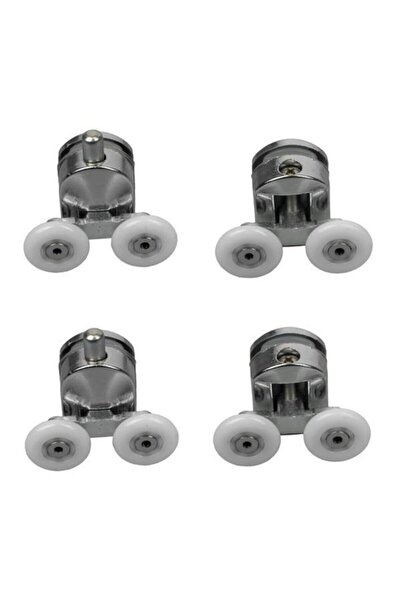 Nobel Duşakabin Tekerleği Metal Gövdeli Krom 4 Lü Set Teker Çapı 22 Mm
