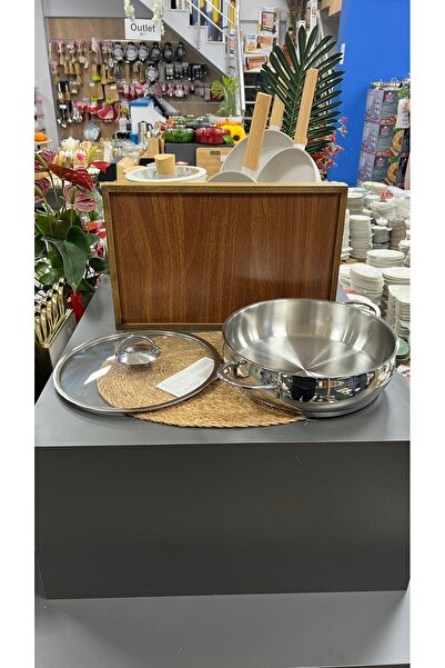 SAFINOX BELLA 26 CM BASIK ÇELİK TENCERE TEL KULPLU