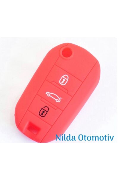 emii auto spare parts Peugeot 508 - Κόκκινη θήκη κλειδιού σιλικόνης Switchblade