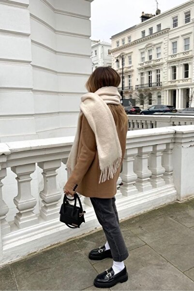 keisy Alessa Scarf Soft Textured Shoulder Shawl (Cream Color)