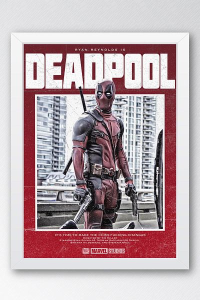 Saturn Πίνακας με κορνίζα Deadpool - Πίνακας αφίσας ταινίας Marvel