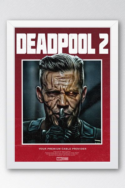 Saturn Πίνακας με κορνίζα Deadpool 2 - Πίνακας αφίσας ταινίας Marvel