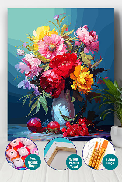 Picasso World Hobby Art Sayılarla Boyama Numaralı Tuval Seti Fırça Boya Dahil...