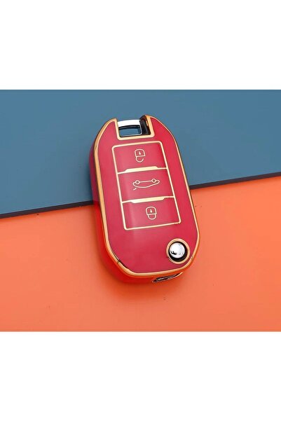 emii auto spare parts بيجو أوبل سيتروين دي إس تويوتا - غطاء مفتاح ربط أحمر/ذهبي