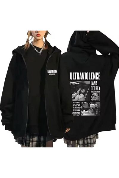 Aesthia Ζακέτα με μαύρη κουκούλα Lana Del Rey Ultraviolence