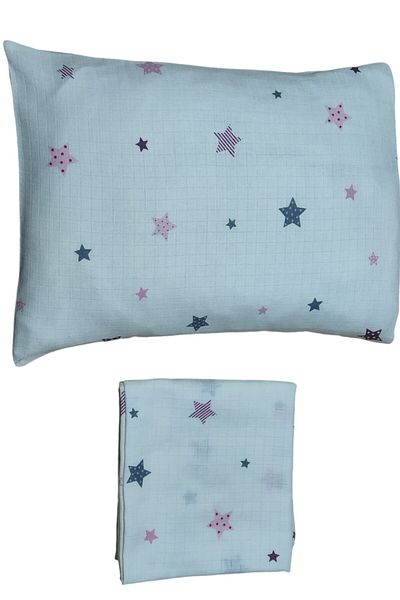 Alpıno Newborn Muslin Cover and Blanket Set - 100cm X 120cm + 35cm X 45cm Pillowcases