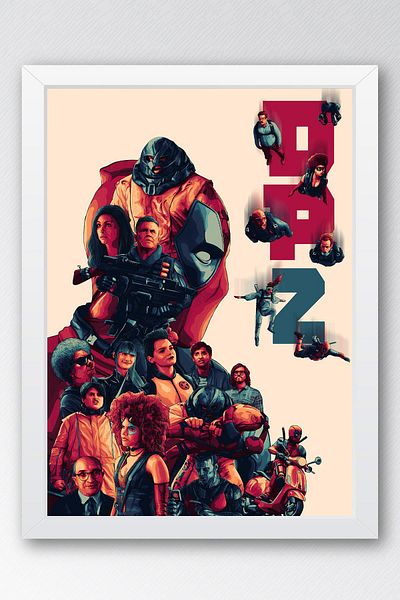 Saturn Πίνακας με κορνίζα Deadpool - Πίνακας αφίσας ταινίας Marvel