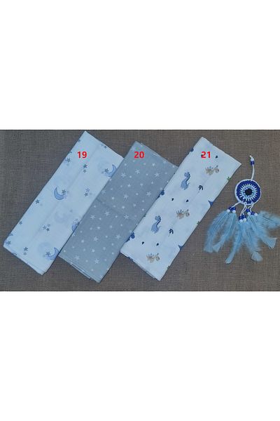 Alpıno Newborn, 100% Cotton 85cm X 85cm Multi-Purpose Muslin Blanket, Baby Blanket, Muslin Cloth (3 Pcs)