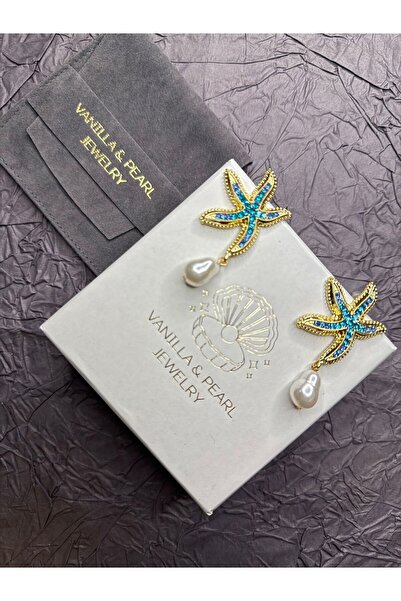 Home İnci Detaylı Metal Gold Deniz Yıldızı Küpe