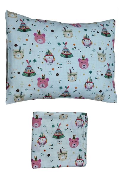 Alpıno Newborn Muslin Cover and Blanket Set - 100cm X 120cm + 35cm X 45cm Pillowcases