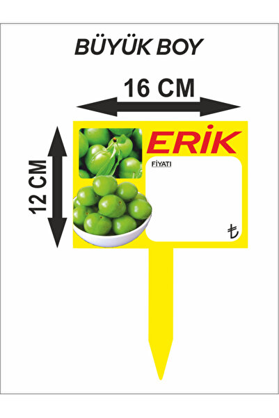 çavuşoğlu etiket 16x12 Ebat Erik Baskılı Meyve Manav Market Yazılıp Silinebil...