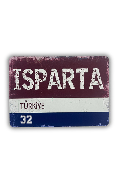 ERİSTAKI ISPARTA Yazılı Retro Ahşap Türkiye Şehir Magneti-Buzdolabı Süsü-Hedi...