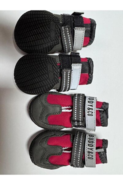 BUDDY&CO Buddy Co Megastone Kauçuk Dış Taban Köpek Ayakkabısı Kırmızı No 1 3,5 Cm
