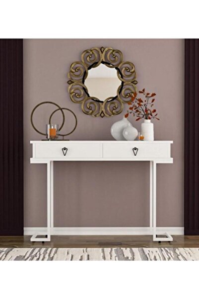 Home 2 ÇEKMECELİ METAL AYAKLI DRESUAR BEYAZ