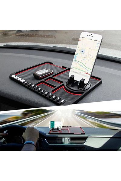 New Generation Vacuum Car Organizer with Numerator and Phone Holder Anti-Slip Pad