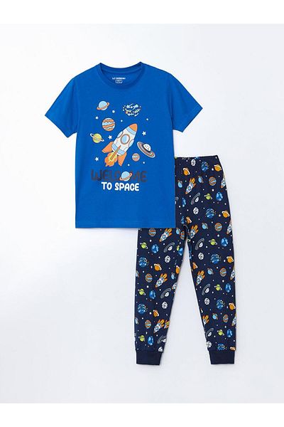 LC Waikiki Set de pijamale pentru copii LCW Kids, cu gâtul rotund, pentru băieți