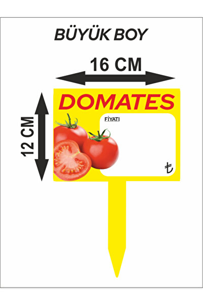 çavuşoğlu etiket 16x12 Ebat Domates Sebze Manav Market Yazılıp Silinebilir Sa...