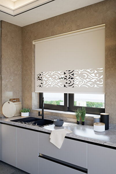 Genel Markalar Lazer Kesim Mat Stor Perde, Lazer Kesimli Klasik Serisi, C-800...