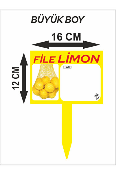 çavuşoğlu etiket 16x12 Ebat File Limon Sebze Manav Market Yazılıp Silinebilir...