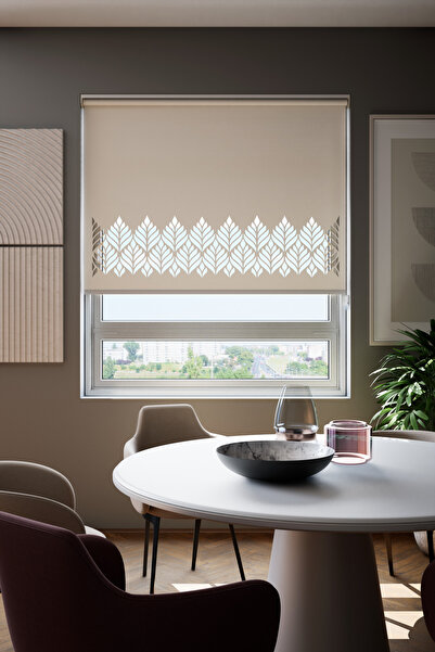 Genel Markalar Lazer Kesim Mat Stor Perde, Lazer Kesimli Modern Serisi, M-181...