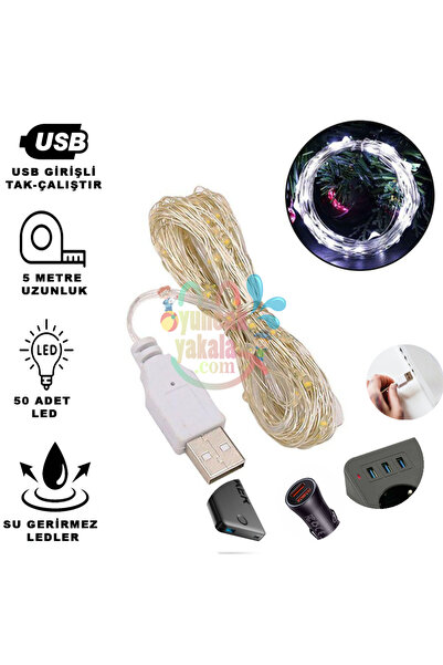 Peri Led Işık 5 Metre Usb Ile Çalışan Çok Amaçlı Dekoratif Aydınlatma