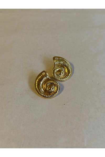 shop Spiral Gold Steel Earrings