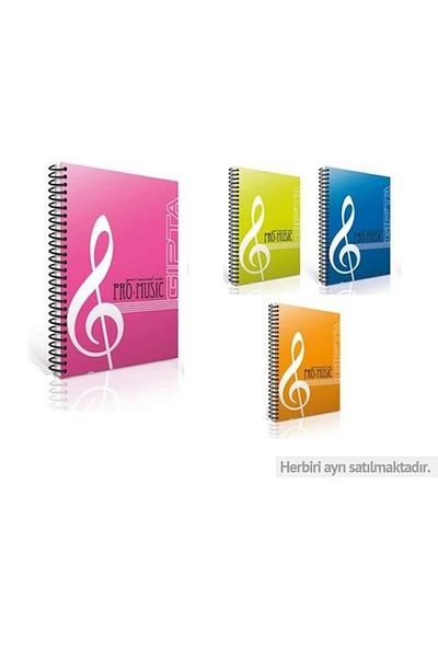 Gıpta A4 Pp Cover Music Notebook 60yp Spiral
