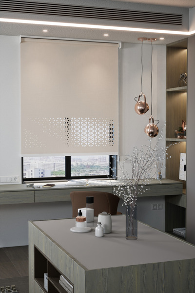 Genel Markalar Lazer Kesim Mat Stor Perde, Lazer Kesimli Modern Serisi, M-100...