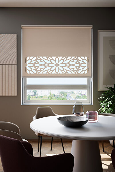 Genel Markalar Lazer Kesim Mat Stor Perde, Lazer Kesimli Modern Serisi, M-131...