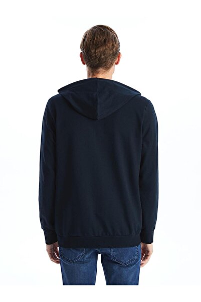 LC Waikiki LCWAIKIKI Basic Kapüşonlu Uzun Kollu Erkek Fermuarlı Sweatshirt