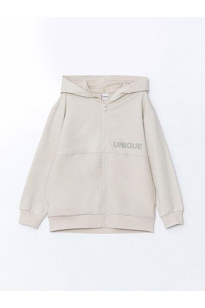 LC Waikiki Hanorac pentru băiat cu glugă LCW Kids, cu fermoar