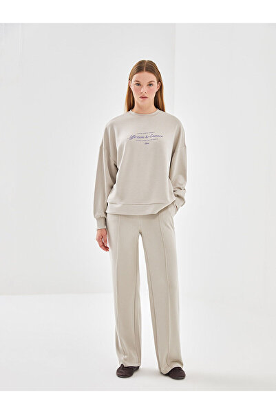 LC Waikiki Nevavm Women's Pants with Elastic Waist and Difference in Color