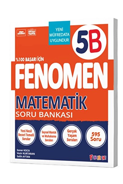 Fenomen Yayıncılık 2024-2025 Müfredat Yeni Nesil 5.Sınıf B Serisi Matematik S...
