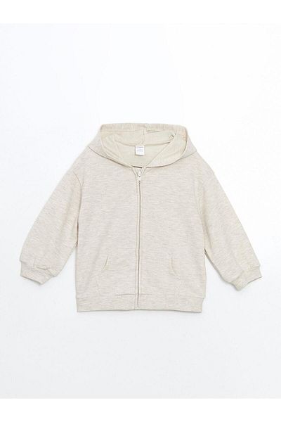 LC Waikiki Lcw Kids Hooded Baby Girl Zip-Up Sweatshirt