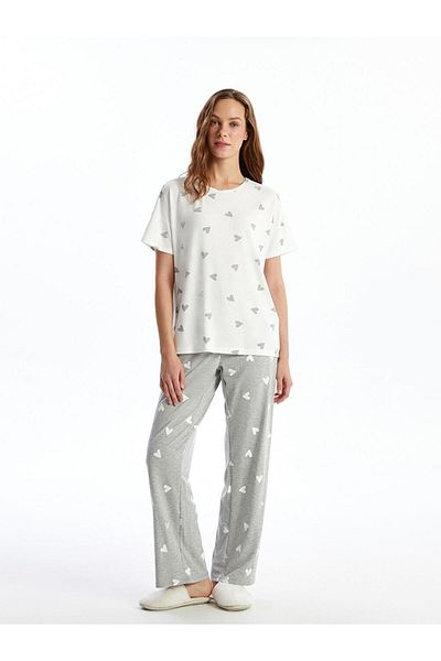 LC Waikiki Lcw Dream Women's Printed Sleepwear Bottoms with Elastic Waist
