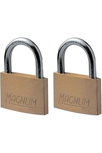 STOREMAX Lock Cad40T 2 Pcs Large Padlock with Key Made of Solid Brass Pak, Gold Color,