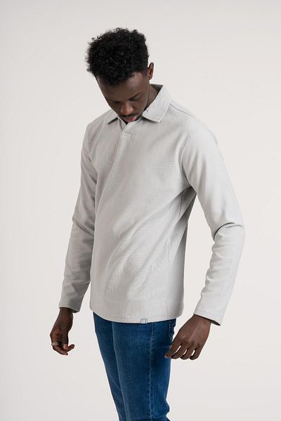 FBI Shirt Collar Lightweight Dobby Slimfit Long Sleeve Sweatshirt